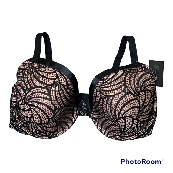 NWT Frederick’s of Hollywood 38F Tuxedo Lace Bra - Picture 1 of 4